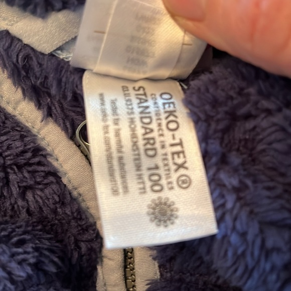 Hanna Andersson Fleece Jacket Size 3T Navy Zippered in EUC - Picture 5 of 5